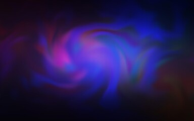 Dark Pink, Blue vector blurred shine abstract background.