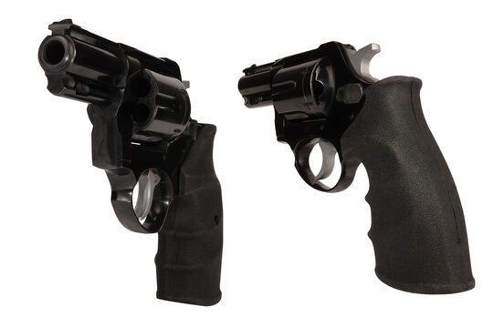 Revolver magnum mighty handgun weapon isolated on white background