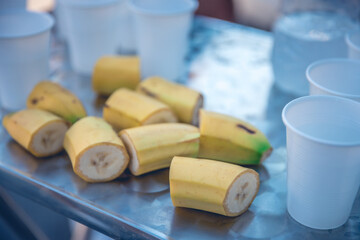 Banana in pieces