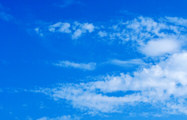 White clouds in blue sky