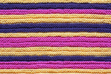 Seamless striped background, homemade wool knitted texture