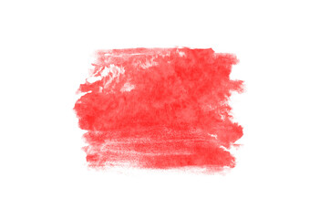 Abstract red watercolor isolated white background