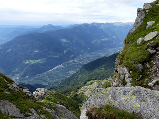 Fototapeta na wymiar Texelgruppe mountain hiking, South Tyrol, Italy