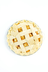 apple pie isolated on white background
