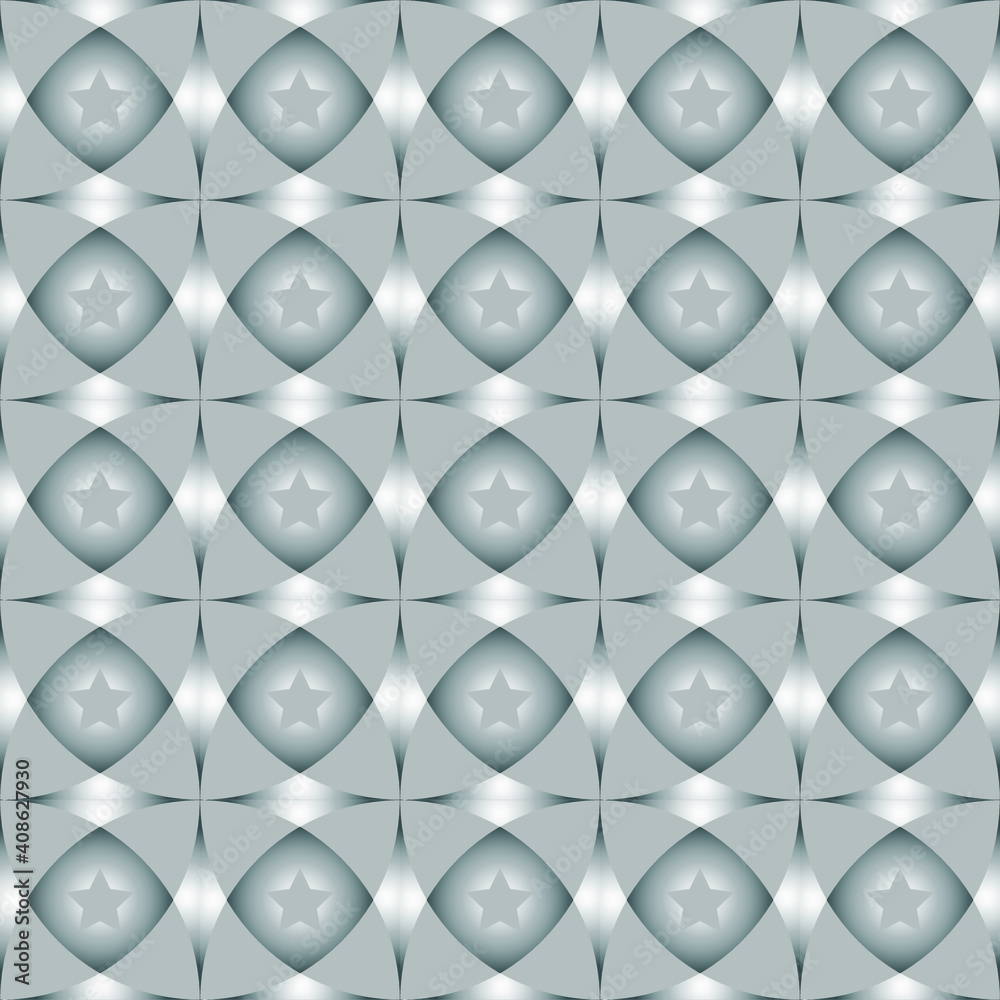 Aufkleber Geometric seamless pattern. Silver repeating background. Vector graphic. 