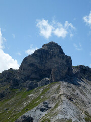 Fototapeta premium Stubai high-altitude hiking trail, lap 1 in Tyrol, Austria