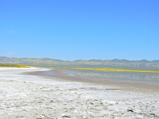 Scenic Soda Lake in the Carrizo Plain National Monument, San Luis Obispo County, California.