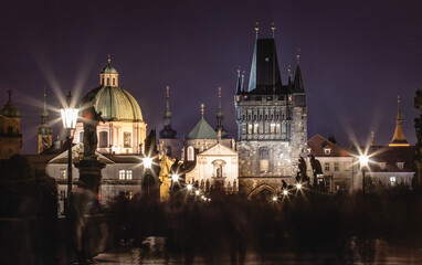 Fototapeta na wymiar city castle at night