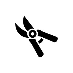 Pruning Shears vector icon style illustration in solid. EPS 10 File