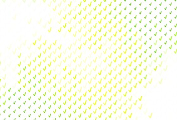 Light Green, Yellow vector pattern with curved lines.