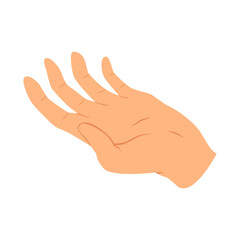 Hands gesture. Communication language or Signlanguage. Gestures witch showing emotion or sign on white background. Flat design modern vector concept