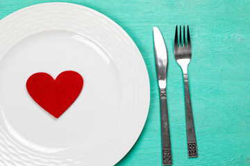 Valentine's day and dinner concept