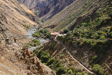 Fototapeta na wymiar Beautiful scenery on the Colca Canyon, Cabanaconde, Peru