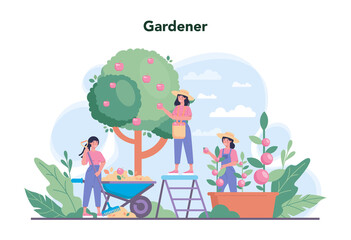Gardener concept. Idea of horticultural designer business