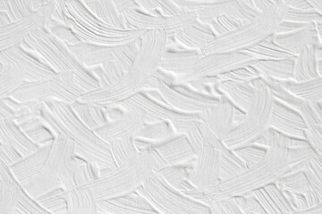 3 d texture of white paint with handmade brush strokes, decor elements for modern design. Abstract...