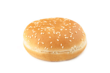 Burger bun isolated on a white background.