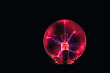 plasma ball. electrical impulses, living electricity