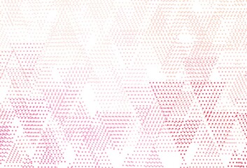 Light Pink vector background with triangles, circles.