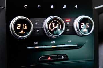 Obraz premium Air-condition controls in interior of a car