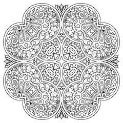 Vector abstract floral ethnic ornamental illustration