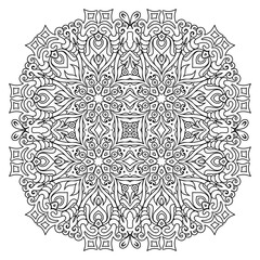 Vector abstract floral ethnic ornamental illustration