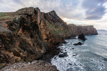 Cliffs of Ponta de Sao Lourenco in Madeira island, Portugal