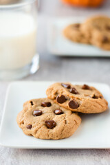 chocolate chip cookies on plate