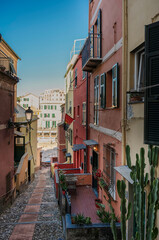 Fototapeta na wymiar Alleys of Boccadasse in Liguria