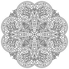 Vector abstract floral ethnic ornamental illustration