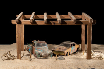 coches de juguetes dioramas manualidades 