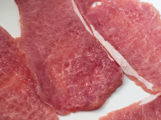 Raw Pork Slices