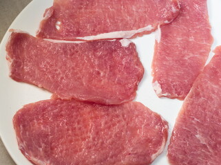 Raw Pork Slices