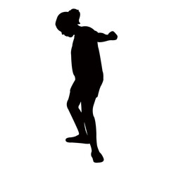 a girl body silhouette vector