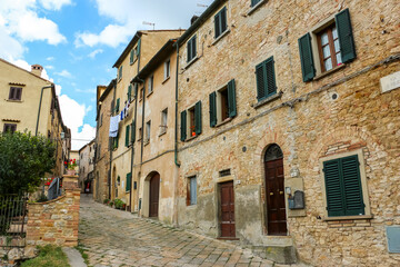 Obraz na płótnie Canvas Volterra, Italy. Beautiful architecture of Volterra, a city in province of Pisa, Italy.