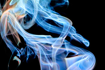 smoke on black background