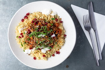 Moroccan tagine with aubergine and citrus couscous