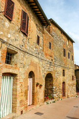 Fototapeta na wymiar San Gimignano, Italy. Beautiful architecture of San Gimignano, small city in Toscana region.