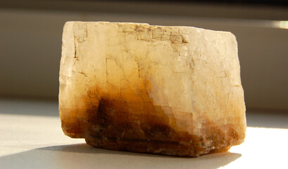 White Quartz stone raw close-up