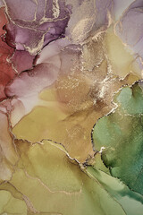 Alcohol ink art.Mixing liquid paints. Modern, abstract colorful background, wallpaper. Marble texture.Translucent colors