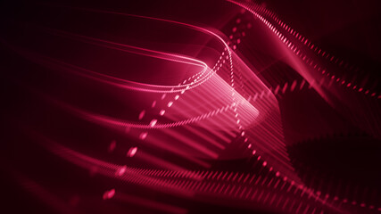 Abstract red and black background. Fractal graphics 3d illustration.