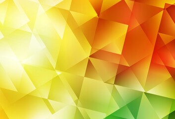 Obraz premium Light Red, Yellow vector shining triangular layout.