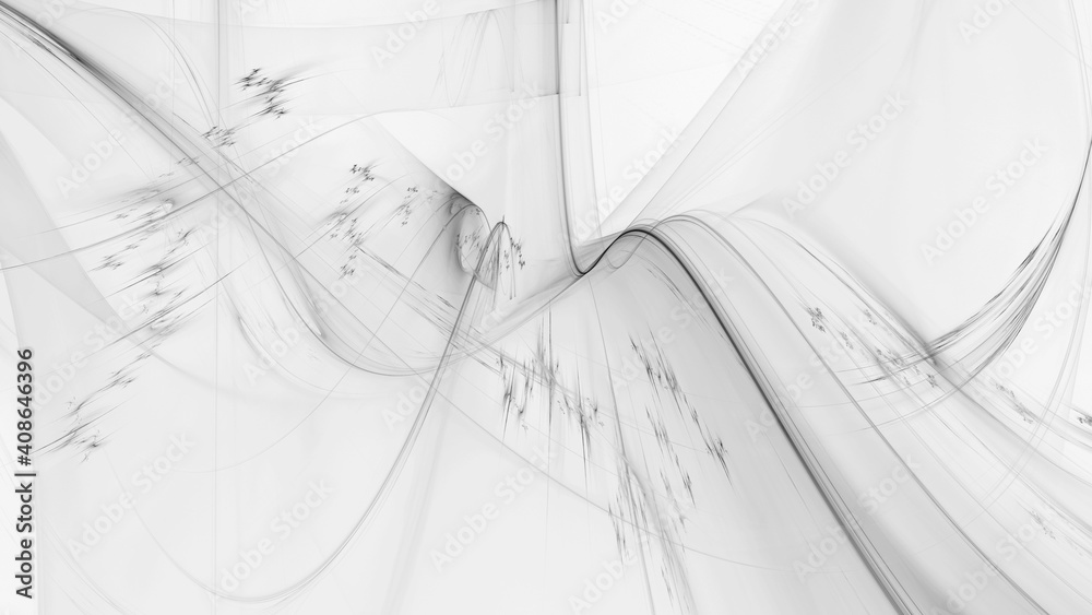 Poster Abstract digital technology background. Dynamic lines composition. Detailed generative fractal graphics.
