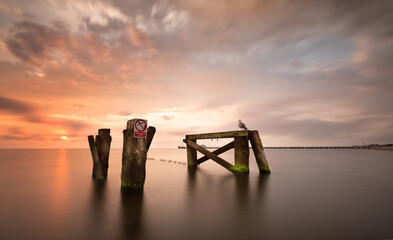 sunset over the sea