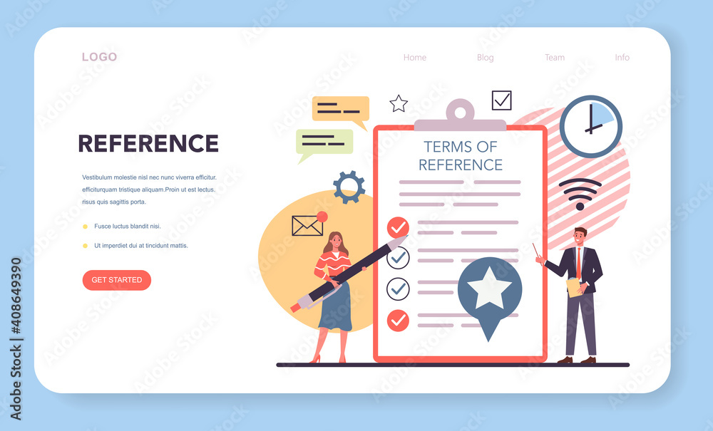 Poster website creation web banner or landing page. process of website development