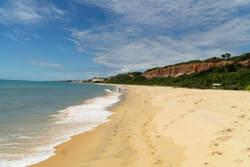 Pitinga beach or Praia Pitinga one of the most popular beaches in Arraila D’Ajuda, Bahia, Brazil
