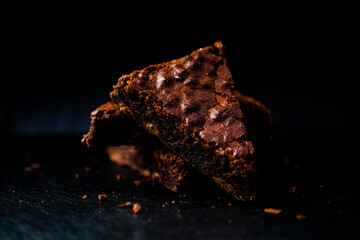 Fototapeta premium Homemade chewy chocolate brownies