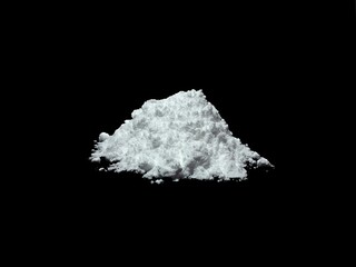 Obraz na płótnie Canvas Cocaine drug powder on black background