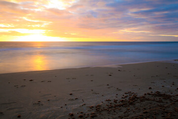 Sunrise on the beach in Arenales del Sol, Alicante