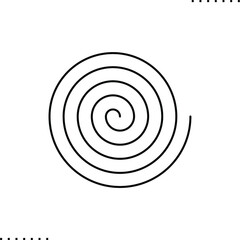 spiral shape vector icon in outline