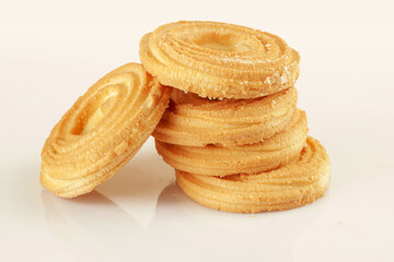 Five fresh delicious butter cookies